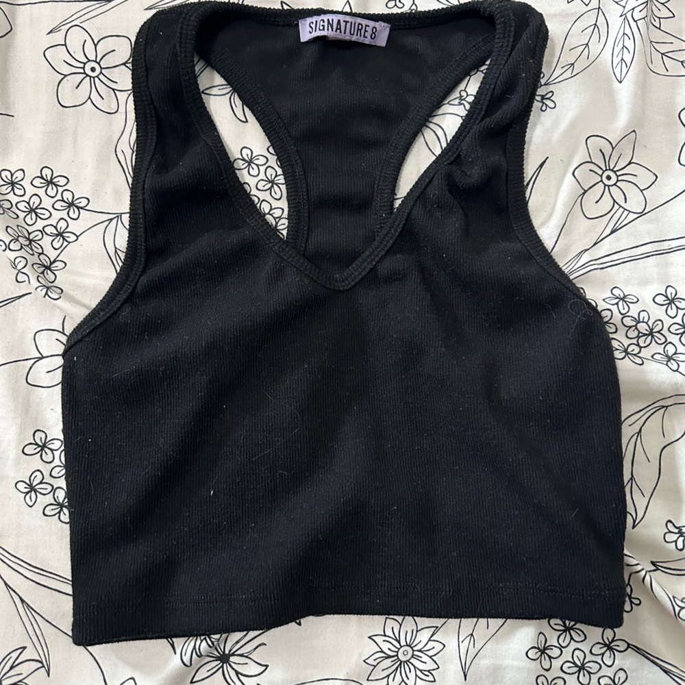 Black tank top